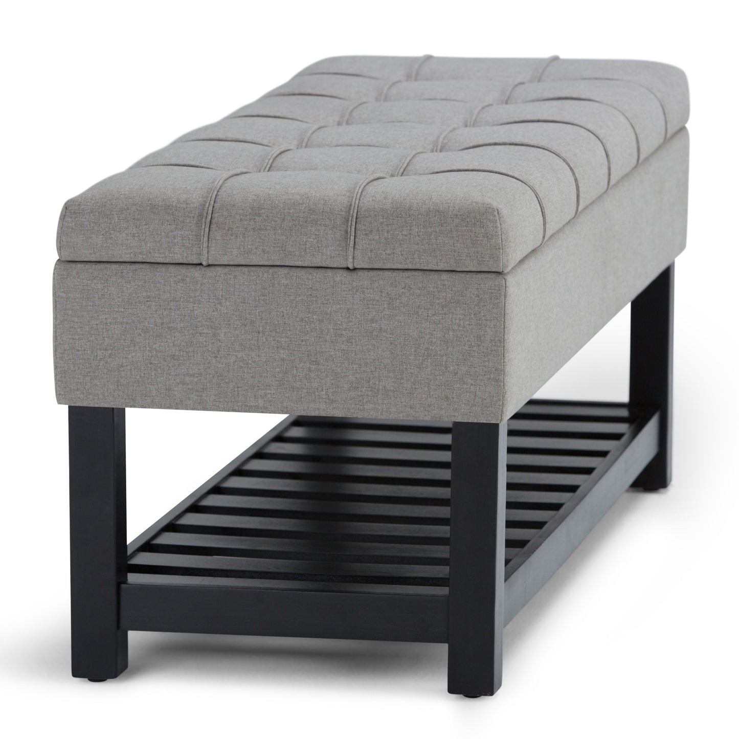 Saxon - Storage Ottoman Bench - Dove Gray
