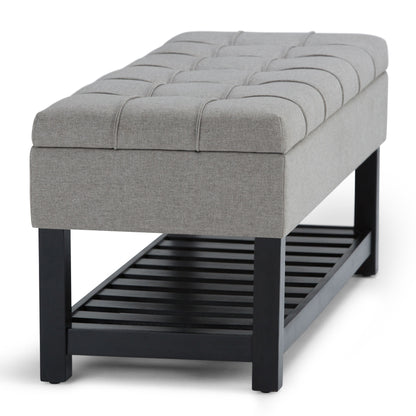 Saxon - Storage Ottoman Bench - Dove Gray