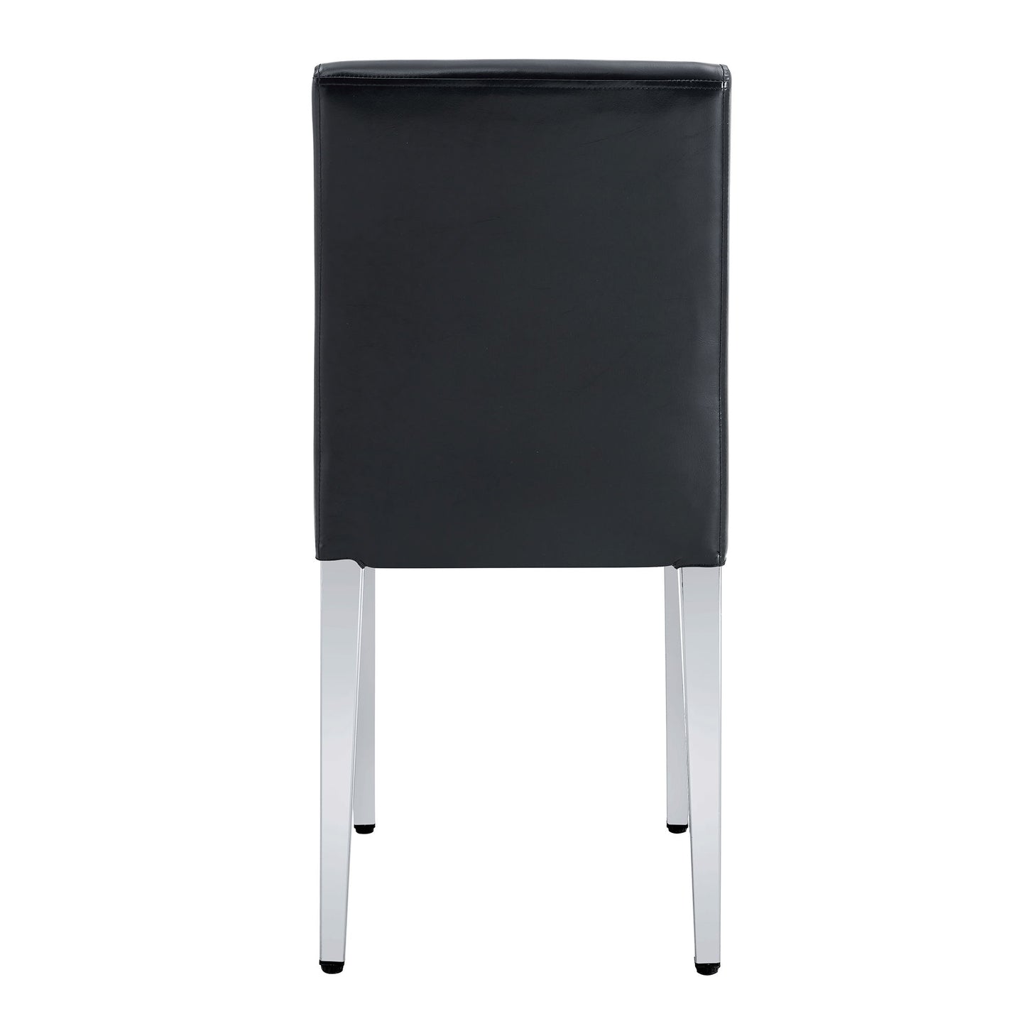 (Set of 2) Backrest Chairs With Metal Legs, They Are Ideally Suited For Minimalist And Contemporary Home Styles - Black / Silver