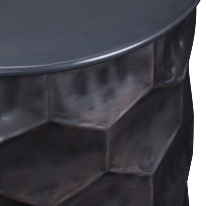 Whitney - Metal Storage Side Table - Antique Bronze
