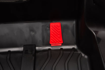 12V7A*1 30W*4 Four-Wheel Drive Leather Seat One Button Start, Forward And Backward, High And Low Speed, Music, Front Light, Power Display, Two Doors Can Open, 2.4G R / C, Seat Belt Four Wheel Absorber - Pink