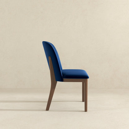 Kaitlyn - Dining Chair (Set of 2) - Brown / Navy Blue
