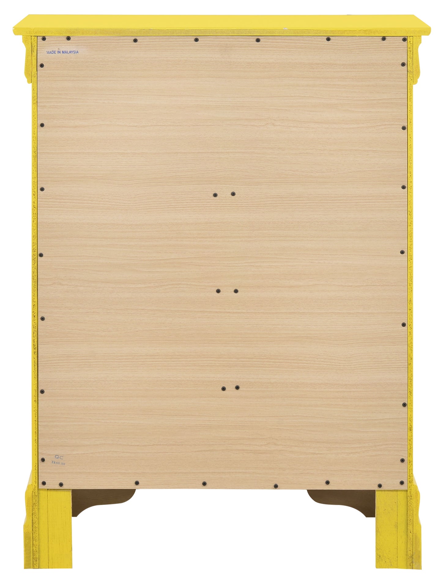 4 Drawer Chest Traditional Style - Yellow