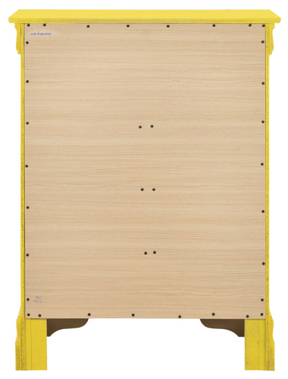 4 Drawer Chest Traditional Style - Yellow