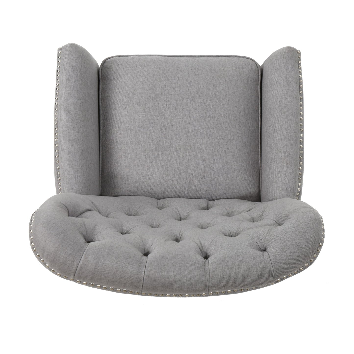 Modern Push Back Recliner - Light Gray