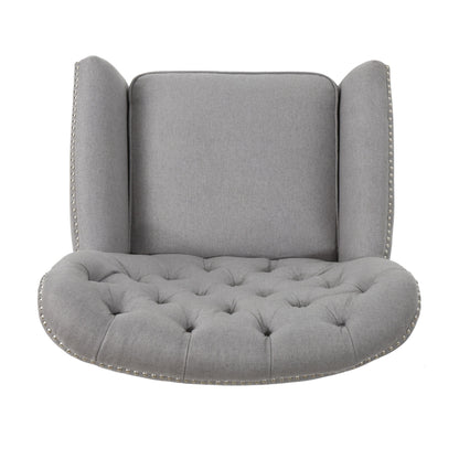 Modern Push Back Recliner - Light Gray