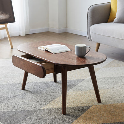 Capsule Centre Low Table With Drawers, Coffee Table - Natural