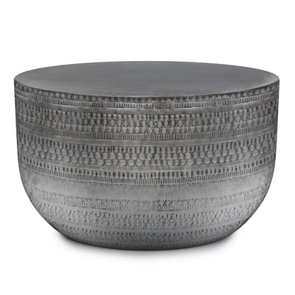 Johnsen - Metal Coffee Table - Antique Silver