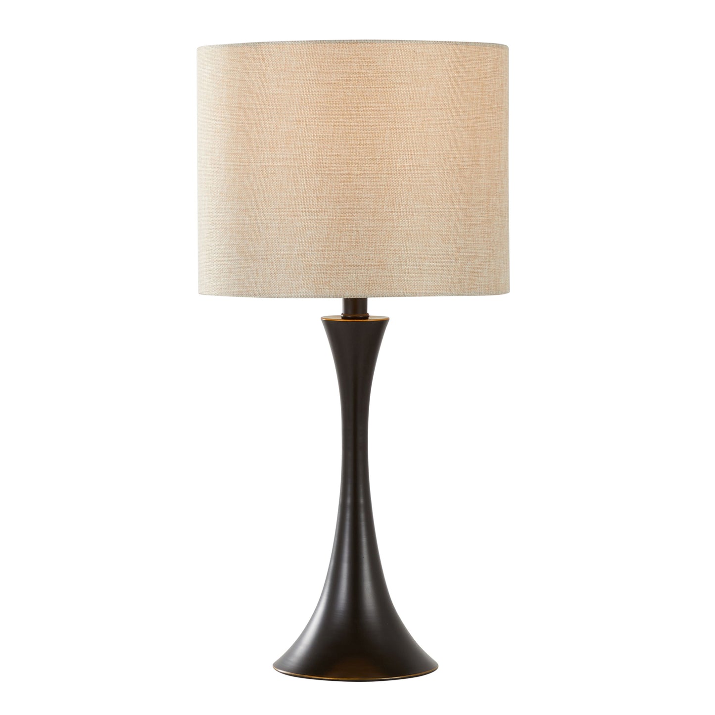 Lenuxe - Contemporary Table Lamp (Set of 2) - Oil Rubbed Bronze / Natural