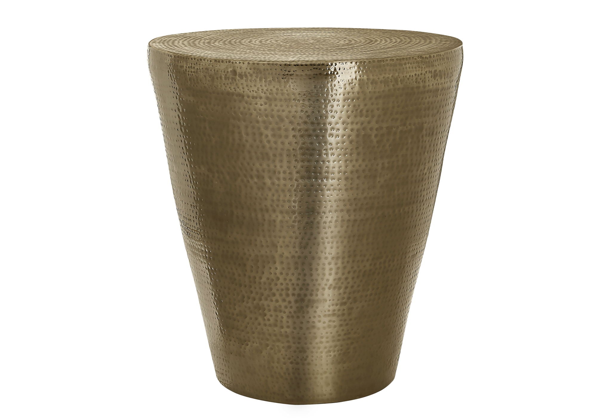 Drum Accent Side Table, Contemporary Elegant Design - Gold