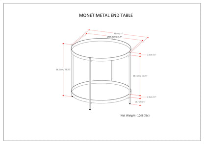 Monet - End Table - Black