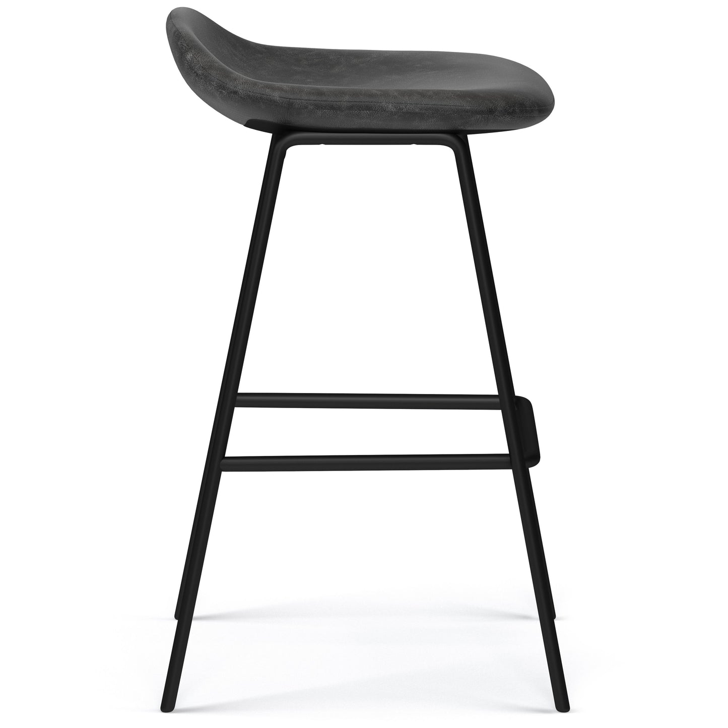 Dafney - Bar Stool (Set of 2) - Distressed Charcoal Gray