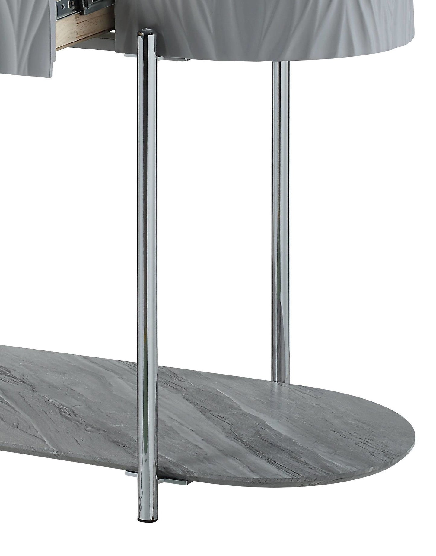 Yukino - High Gloss Sofa Table - Gray