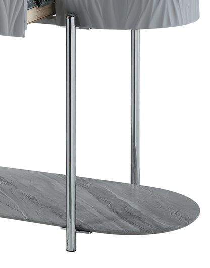 Yukino - High Gloss Sofa Table - Gray
