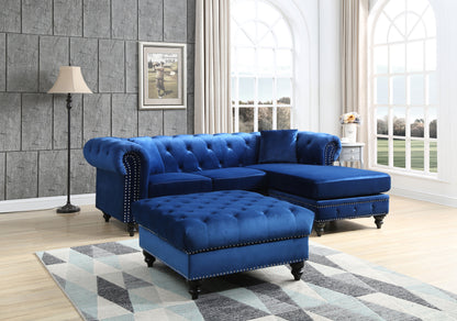 Nola - Sofa Chaise - Navy Blue
