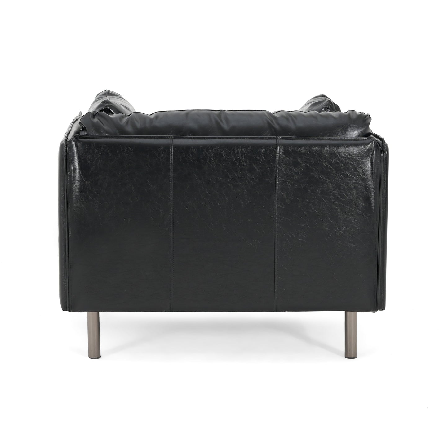 Vintage Lounge Chair With Polyester Upholstery - Black