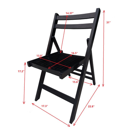 Folding Special Event Chairs, Foldable Style (Set of 4) - Black