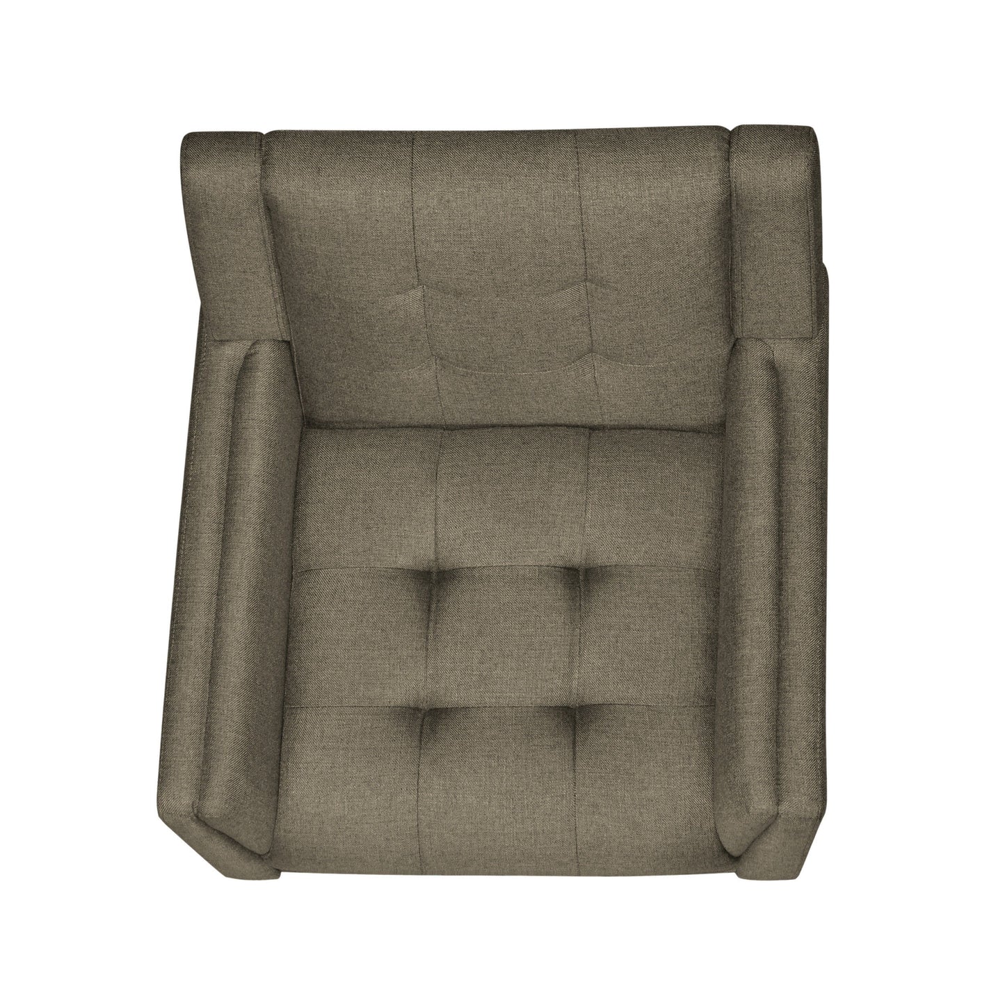 Upholstered Armchair With Button Tufting And Tapered Legs - Mocha