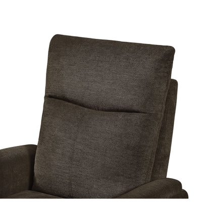Recliner Chair With Power Function Easy Control Big Stocks, Recliner Single Chair - Dark Brown