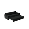 Queen Pull Out Sofa Bed, 3 In 1 Convertible Sleeper Sofa With Side Storage Multifunctional Velvet Loveseat Bed For Living Room - Black
