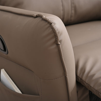 Rocking Recliner Chair, 360 Degree Swivel Nursery Rocking Chair, Glider Chair, Modern Small Rocking Swivel Recliner Chair For Bedroom, Living Room Chair Home Theater Seat, Side Pocket - Brown
