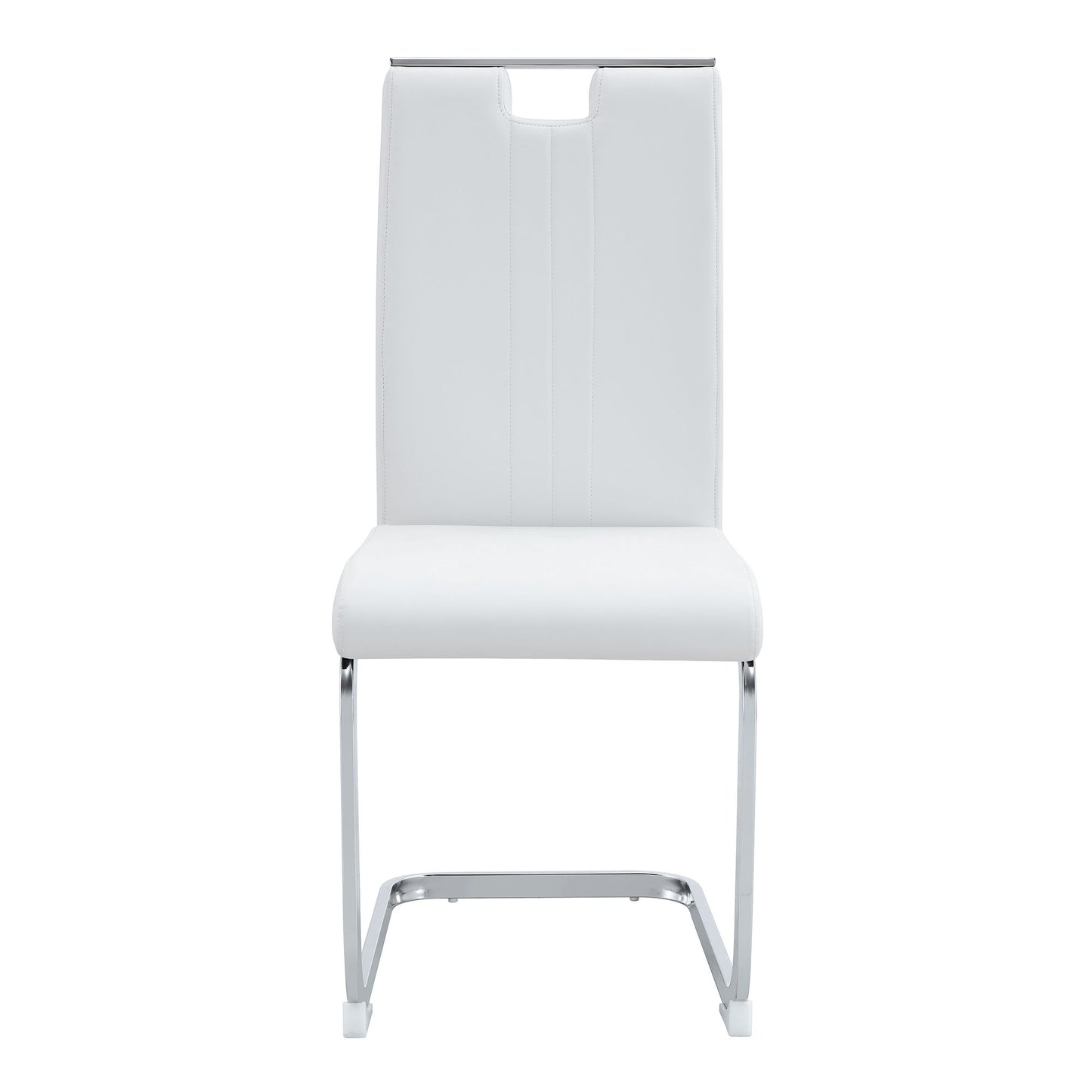 (Set of 4) Material Bow Shaped Chairs Adding Fashion To Minimalist And Contemporary Home Styles - White