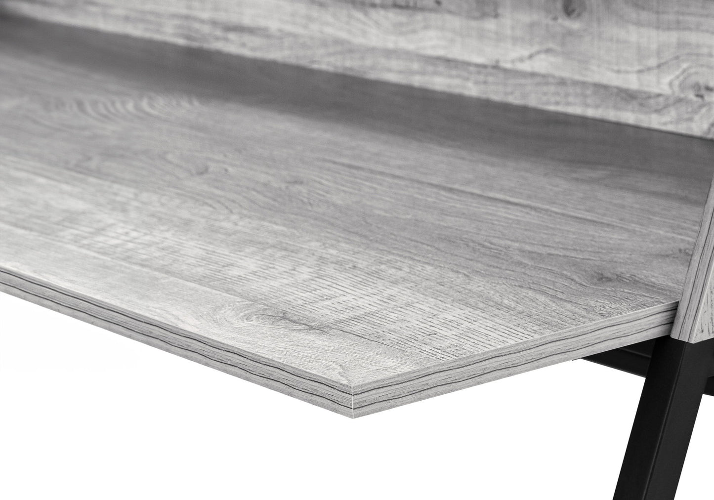 Computer Desk For Home Office, Laptop, Storage Shelves - Gray