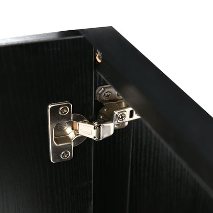 Bathroom Vanity Set With Sink, Combo Cabinet, Bathroom Storage Cabinet, Solid Wood Frame - Black