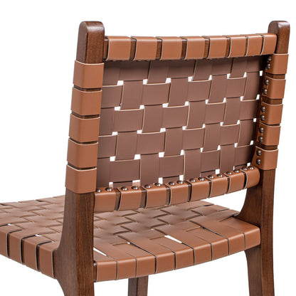 Andre - Counter Stool With Back - Pecan Brown