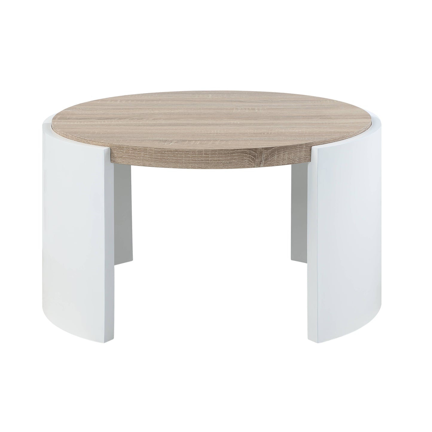 Zoma - High Gloss Coffee Table - Oak / White