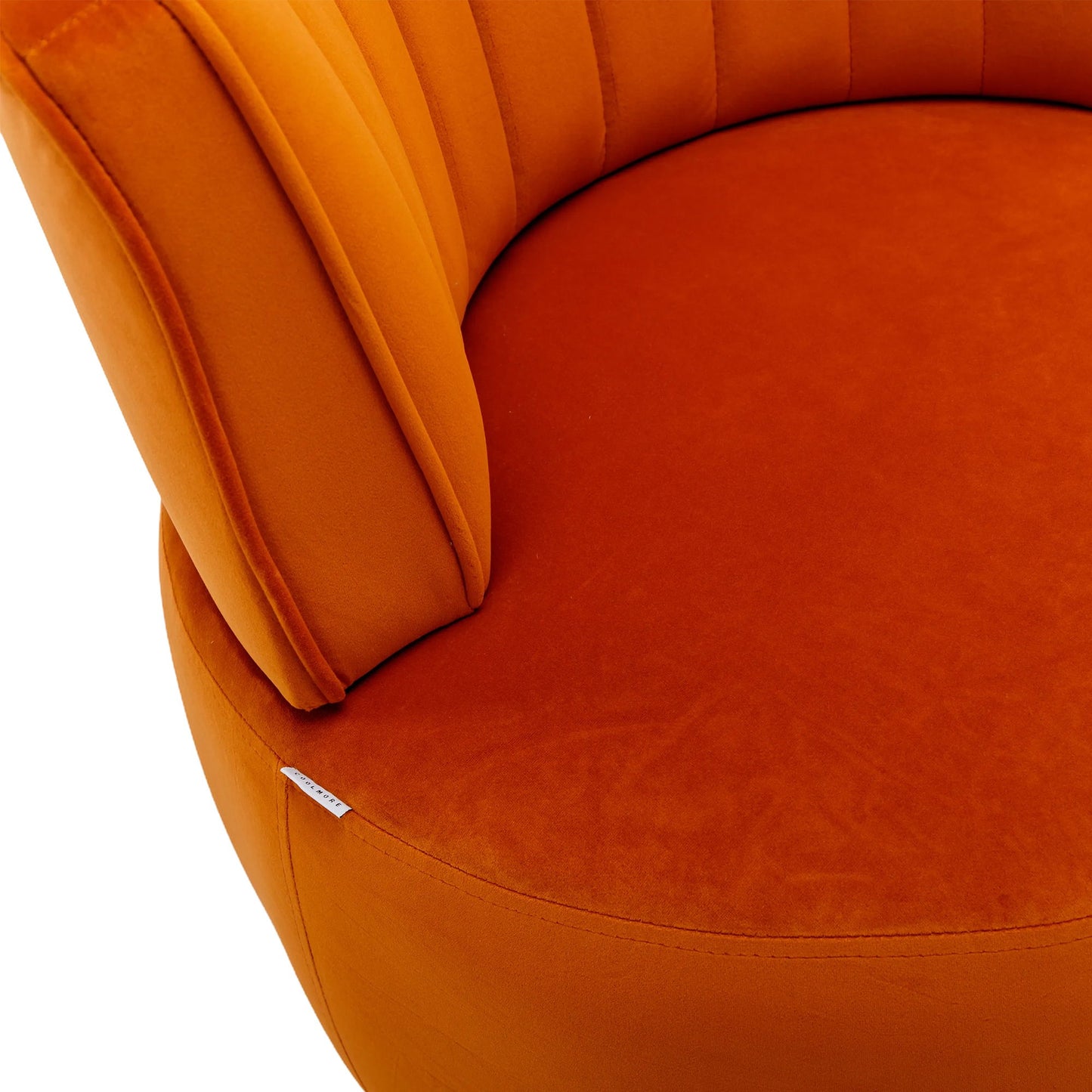 360 Degree Swivel Cuddle Barrel Accent Sofa Chair, Fluffy Round Armchair - Orange