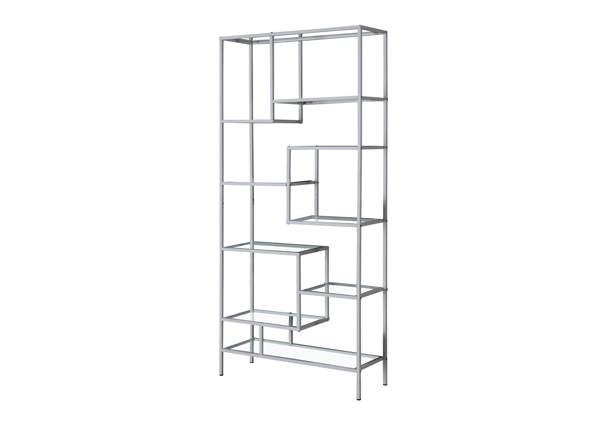 Bookshelf, Bookcase, Etagere, For Office, Contemporary & Modern - Silver
