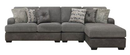 Grennburg - Modular 3 Piece Chaise Sectional - Gray