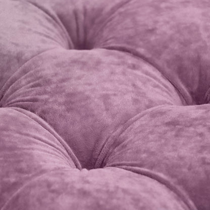 Modern Velvet Upholstered Ottoman, Exquisite Small End Table, Soft Foot Stool, Dressing Makeup Chair, Comfortable Seat For Living Room, Bedroom, Entrance - Purple