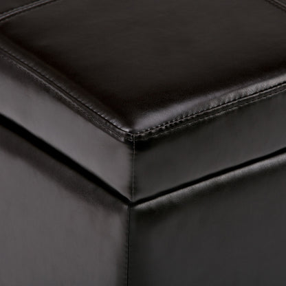 Kingsley - Large Storage Ottoman - Coffee Brown