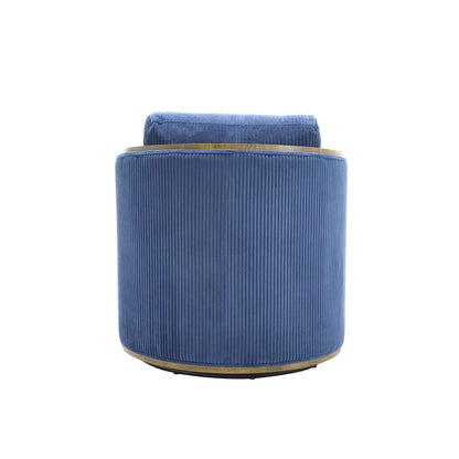 Swivel Barrel Chair, Comfortable Accent Sofa With 360 Degree Swivel For Living Room, Nursery, Office - Navy