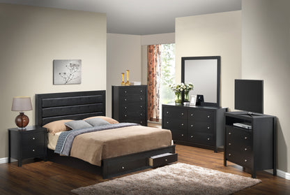 King Storage Bed - Black