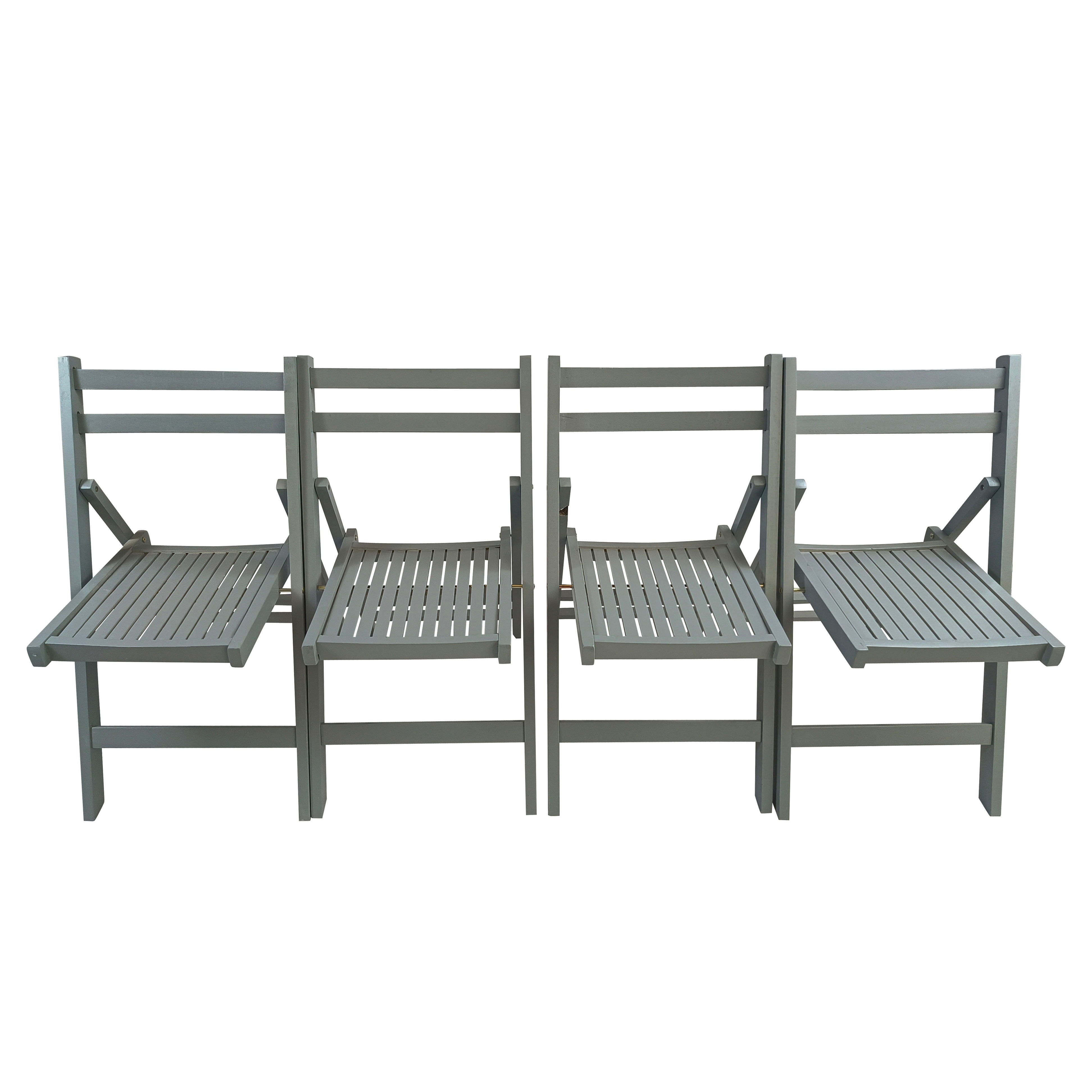 Folding Special Event Chairs, Foldable Style (Set of 4) - Gray
