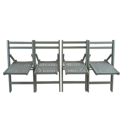 Folding Special Event Chairs, Foldable Style (Set of 4) - Gray