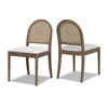 Panama - Curved Cane Side Dining Chair (Set of 2) - Ivory White