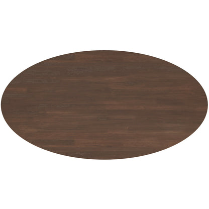 Ada - Mid-Century Modern Style Oval Dining Table - Brown