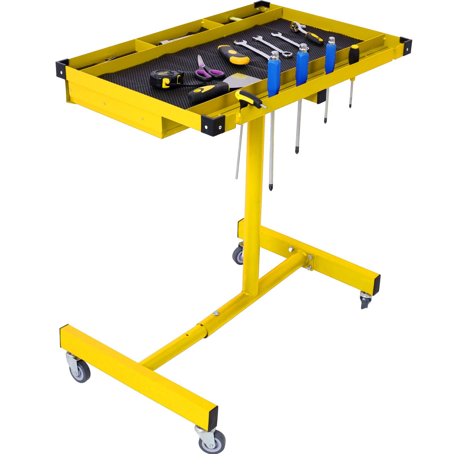 Adjustable Work Table With Drawer - Yellow / Black