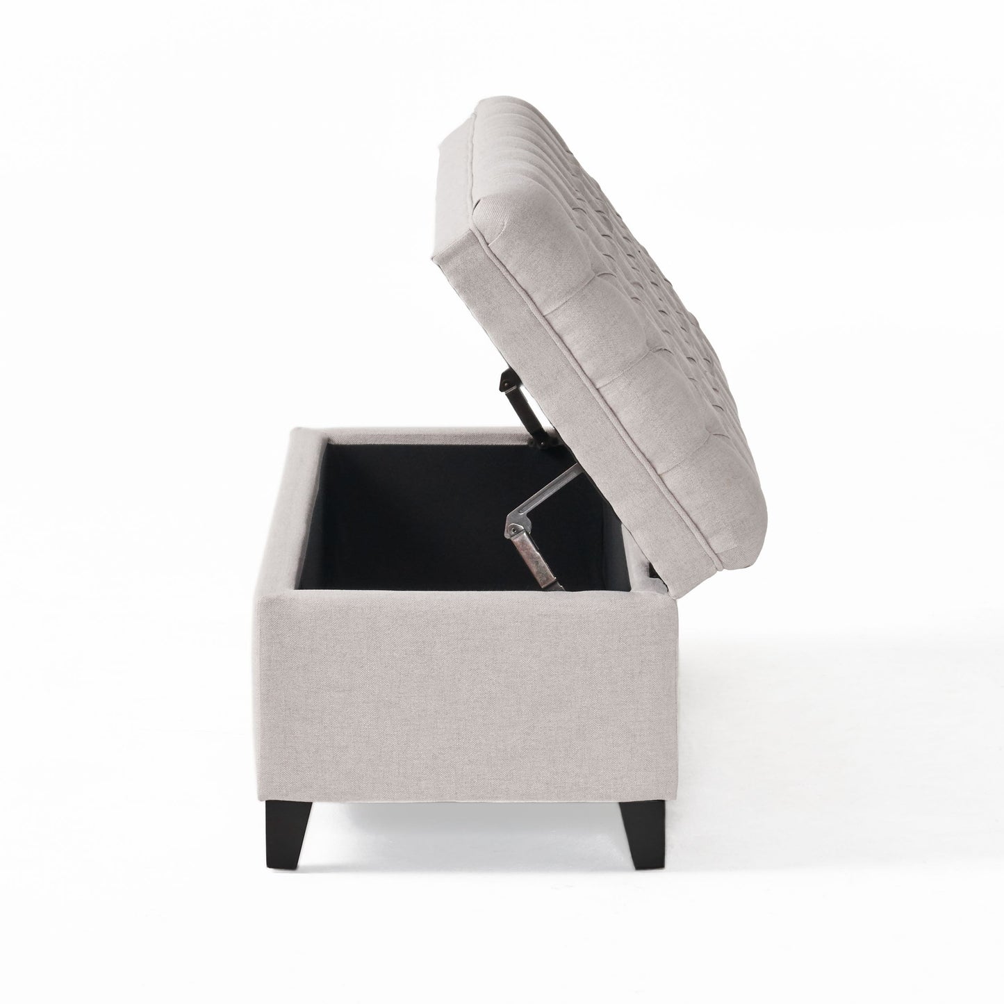 Juliana - Storage Ottoman Fabric - Light Gray