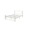 Full With Metal Frame Bed - White