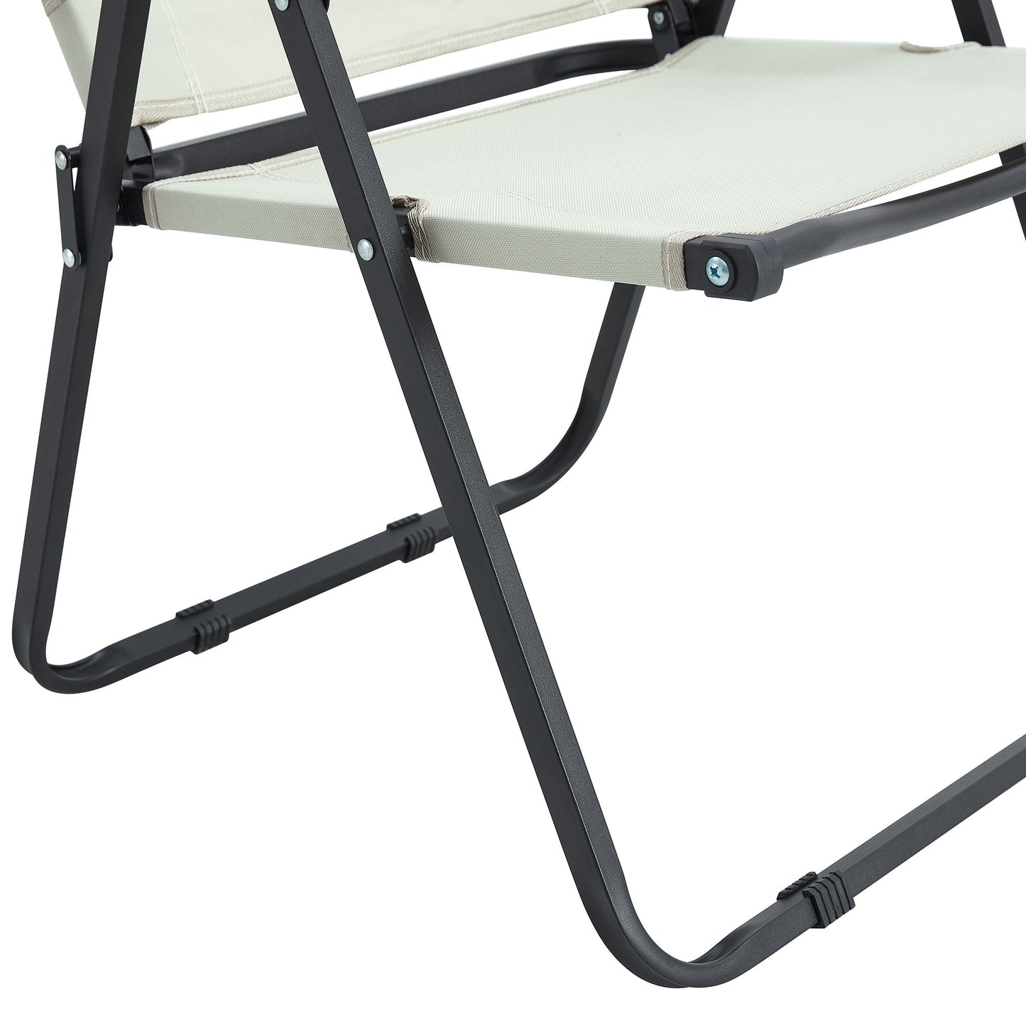 Folding Outdoor Chairs For Indoor, Outdoor Camping, Picnics, Beach, Backyard, Bbq, Party, Patio (Set of 2) - Beige