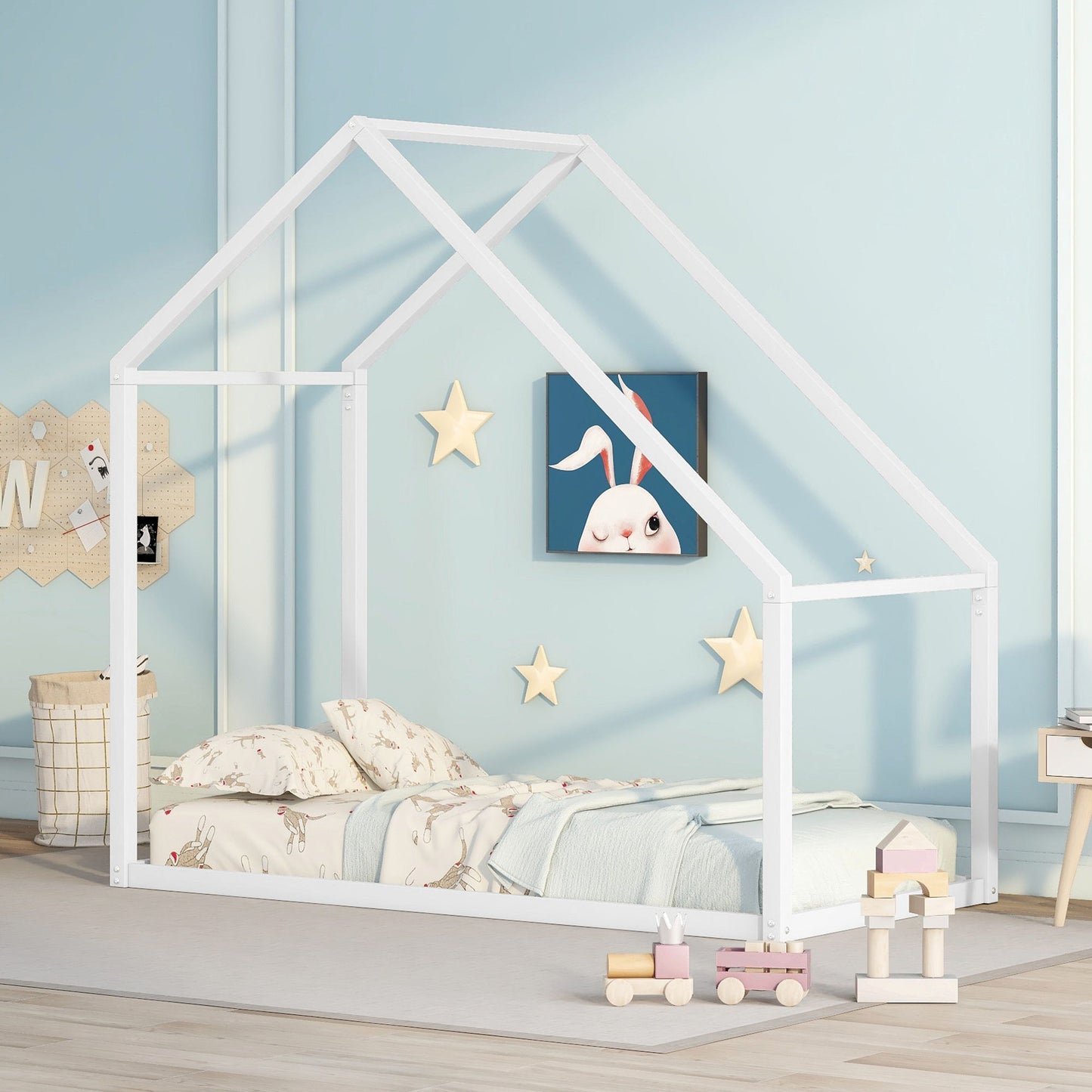 Twin Size Playhouse Design Bed - White