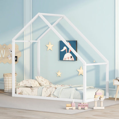 Twin Size Playhouse Design Bed - White