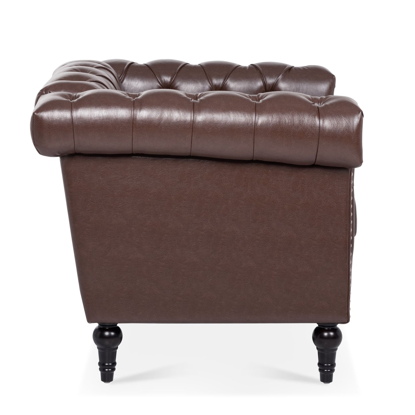 1 Seater Aesthetic Sofa For Living Room - Brown