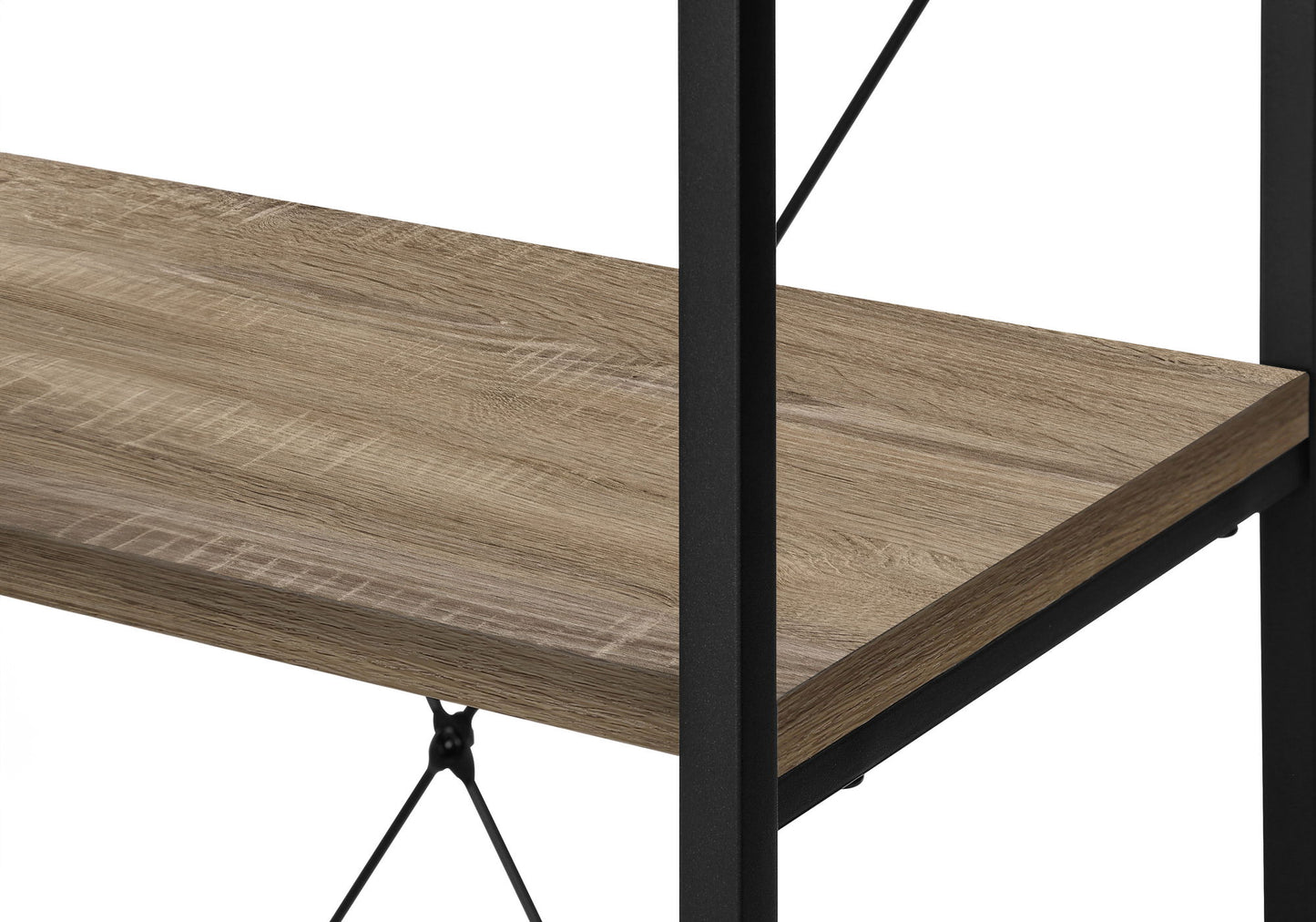 Bookshelf, Bookcase, 4 Tier, Office, Bedroom, Contemporary, Modern - Taupe