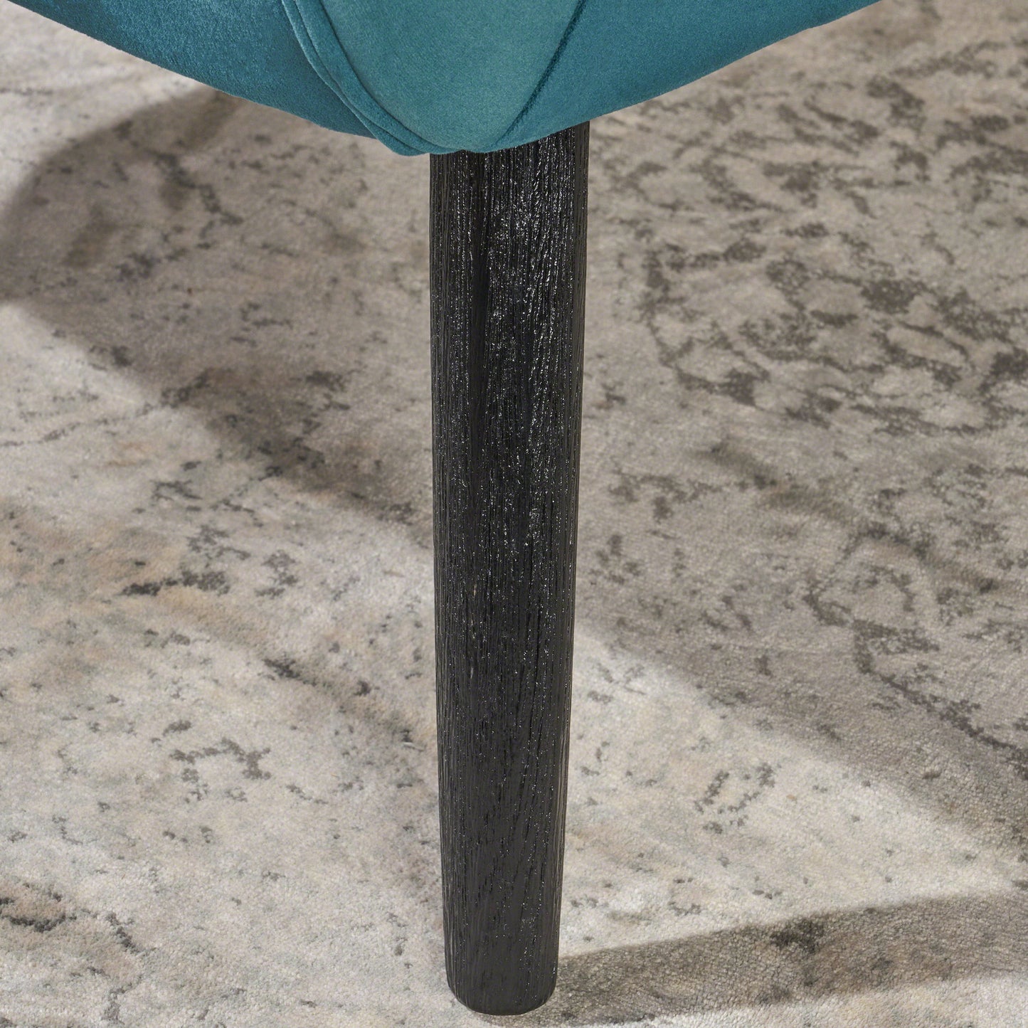 Alyssa - Velvet Arm Chair With Wingback Design - Teal